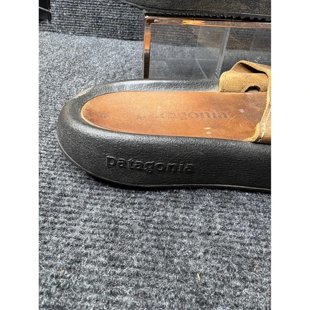 Patagonia Mens Brown Leather Flip Flop Sandals Thong Comfort Size 12 5456